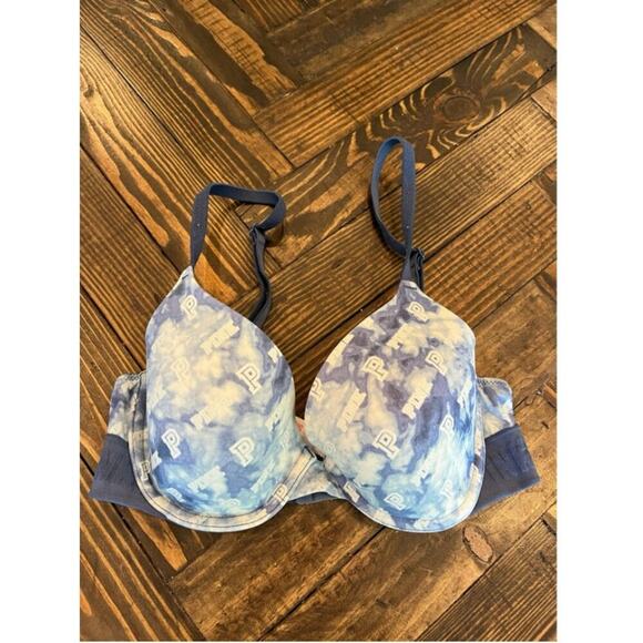 PINK Victoria's Secret Black and White Paisley Bra - Picture 7 of 16